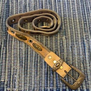 Vintage Sand Castle belt - mesh/metal western belt